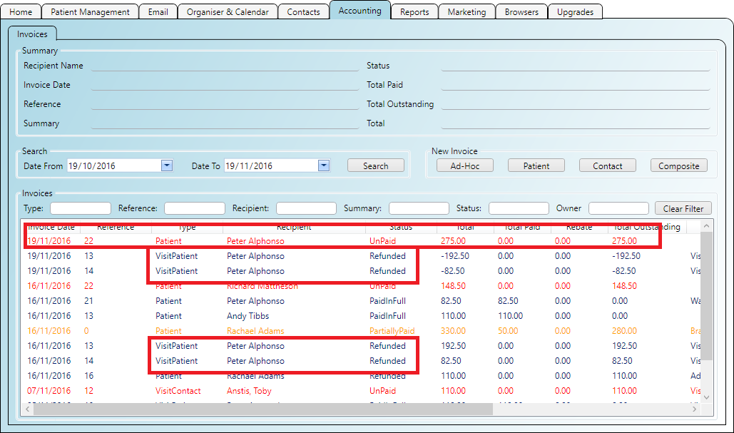 invoice s